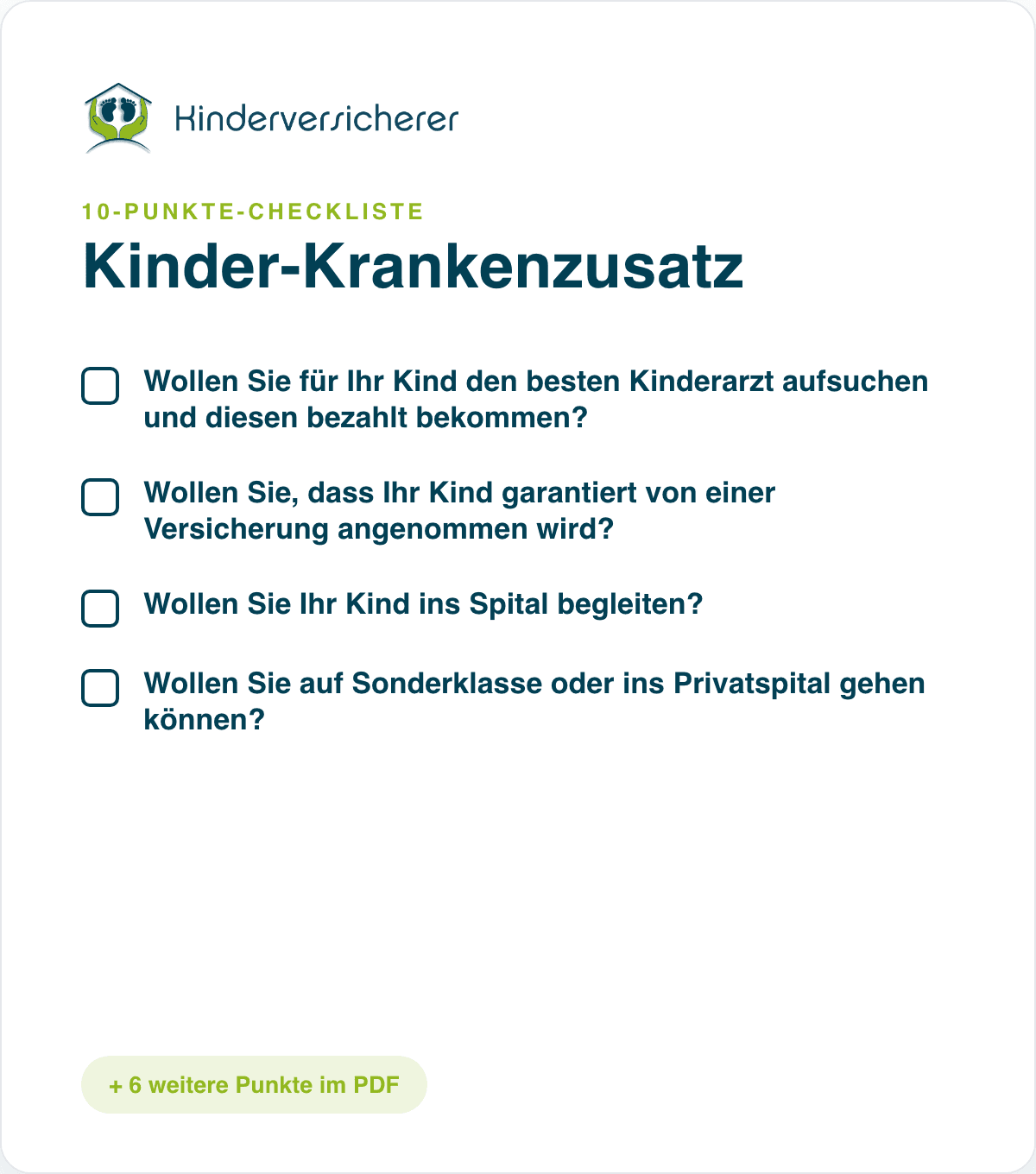 Vorschau: Kinder-Zusatzversicherung: die Leistungs-Checkliste